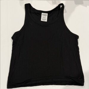 Victoria’s Secret pink Black Tank Top. Sleepwear. Size small.